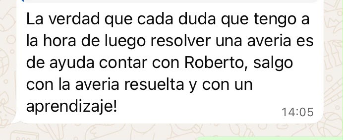 Mensaje de WhatsApp de David